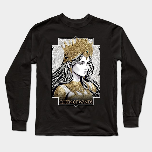 Queen of Wands Long Sleeve T-Shirt by Pictozoic